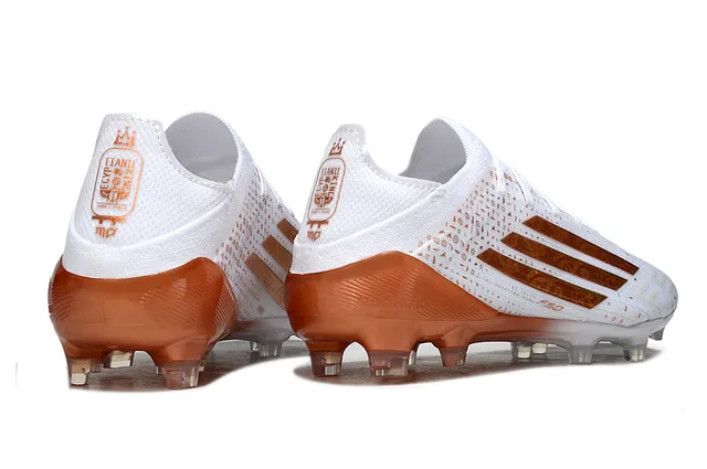 Adidas F50 White Orange Low-Cut Molded-Stud Firm-Ground Soccer Shoes 5