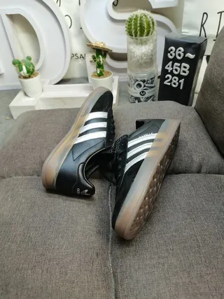 Adidas Gazelle Black and Silver Metallic Lifestyle Sneakers 6