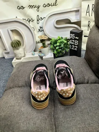 Adidas Gazelle Black Pink Deer-Print Platform Lifestyle Sneakers 8