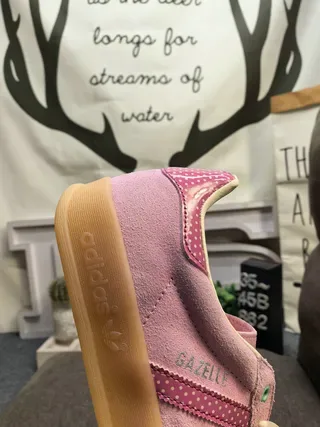 Adidas Gazelle Pink Polka-Dot Suede Lifestyle Sneakers 3