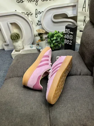 Adidas Gazelle Pink Polka-Dot Suede Lifestyle Sneakers 6
