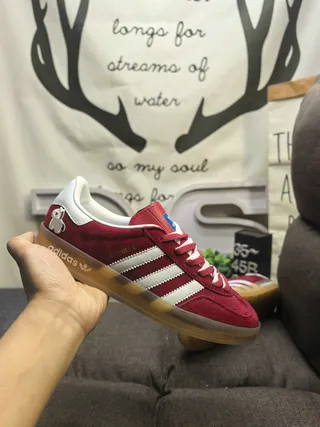 Adidas Gazelle Red Suede Lifestyle Sneakers 5