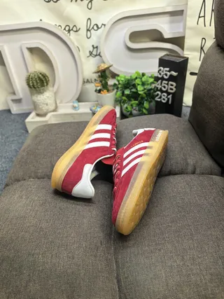 Adidas Gazelle Red Suede Lifestyle Sneakers 6