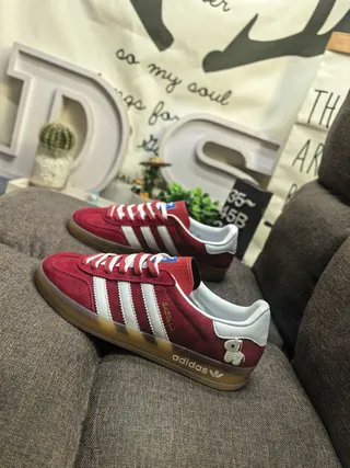 Adidas Gazelle Red Suede Lifestyle Sneakers 7