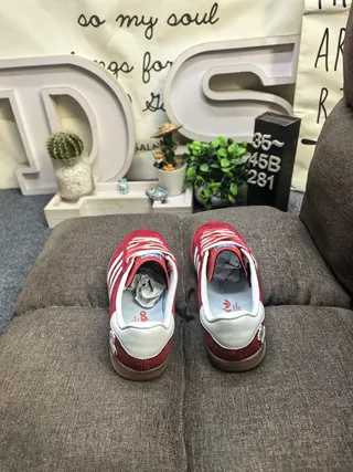 Adidas Gazelle Red Suede Lifestyle Sneakers 8