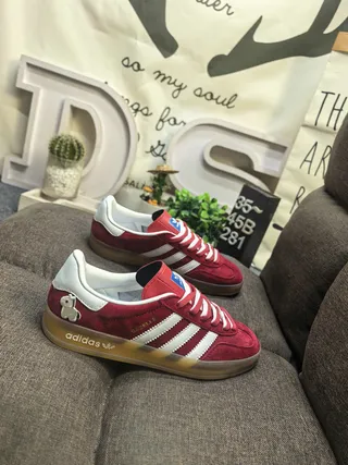 Adidas Gazelle Red Suede Lifestyle Sneakers 9
