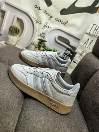 Adidas Gray Beige Low-Top Suede Upper Lifestyle Sneakers 7