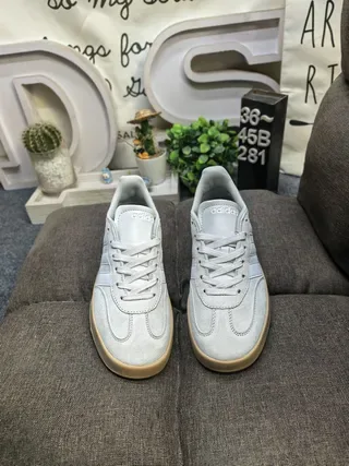 Adidas Gray Beige Low-Top Suede Upper Lifestyle Sneakers 10
