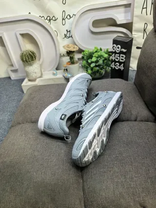 Adidas Gray White Mesh Upper Synthetic Overlays Lifestyle Sneakers 6