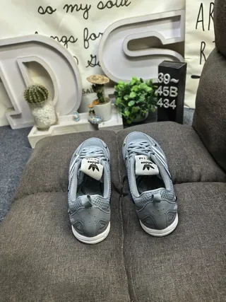 Adidas Gray White Mesh Upper Synthetic Overlays Lifestyle Sneakers 8