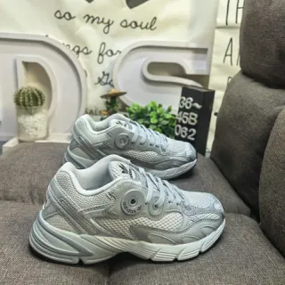 Adidas Gray White Midsole Mesh And Synthetic Overlay Construction Chunky Sneakers