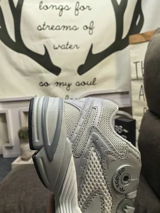 Adidas Gray White Midsole Mesh And Synthetic Overlay Construction Chunky Sneakers 3