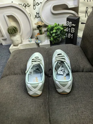 Adidas Green White Laceless Velcro Strap Lifestyle Sneakers 8