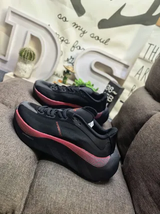 Adidas HyperBoost Black and Pink Running Shoes 7