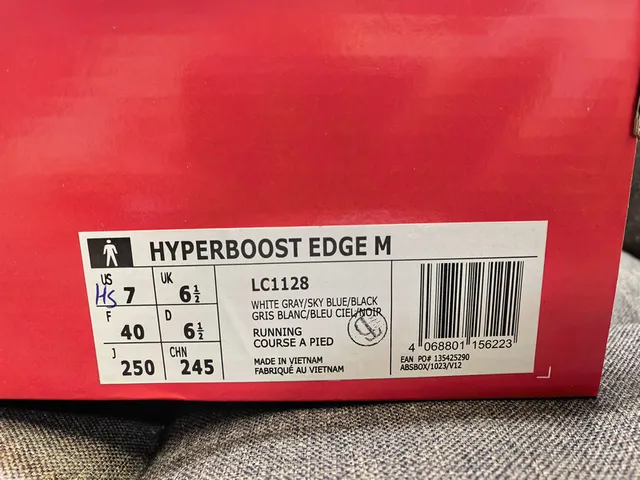 Adidas Hyperboost White Gray Multicolor Running Shoes 12