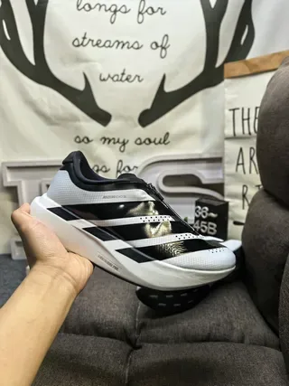 Adidas Laceless Zip-Front White and Black Lifestyle Sneakers 5