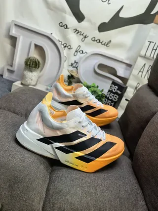 Adidas Lightstrike Pro Orange and Cream Running Shoes 9