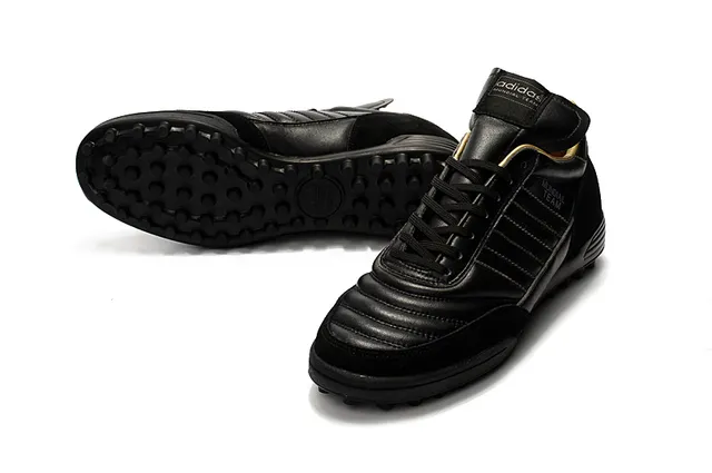 Adidas Mundial Team Branco e Cinza Dourado Gramado Sapatos de Futebol 11