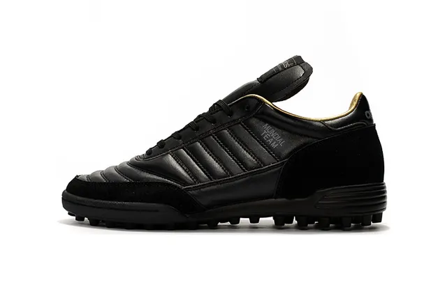 Adidas Mundial Team Branco e Cinza Dourado Gramado Sapatos de Futebol 13