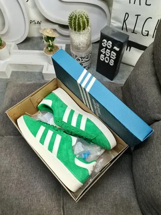 Adidas Originals Campus Green Suede Lifestyle Sneakers 3
