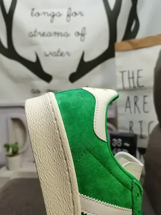 Adidas Originals Campus Green Suede Lifestyle Sneakers 4