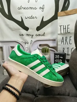 Adidas Originals Campus Green Suede Lifestyle Sneakers 6