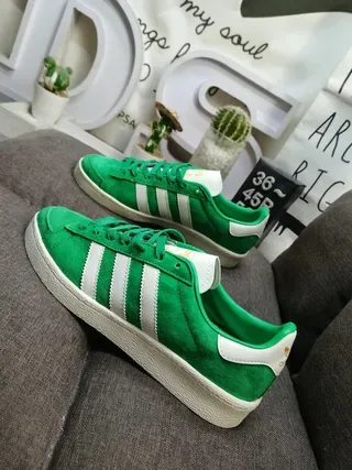 Adidas Originals Campus Green Suede Lifestyle Sneakers 7