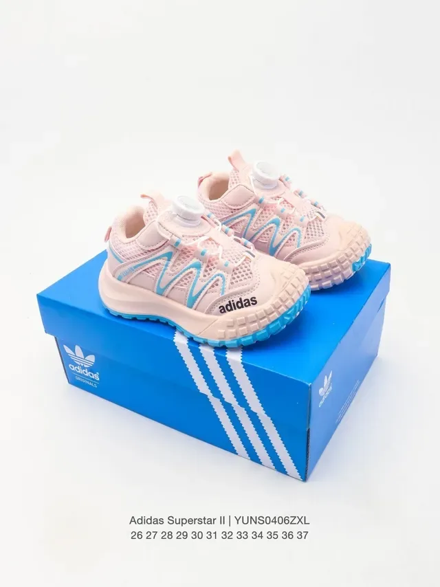 Adidas Pink Blue Laceless Boa Dial Closure Wavy Synthetic Overlays Lifestyle Sneakers 21