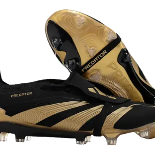 Adidas Predator Black and Gold Firm-Ground Soccer Shoes