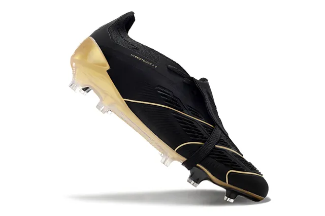 Adidas Predator Black and Gold Firm-Ground Soccer Shoes 2