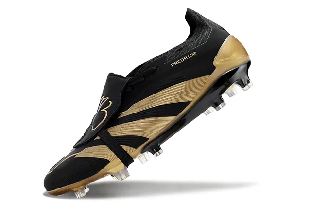 Adidas Predator Black and Gold Firm-Ground Soccer Shoes 3