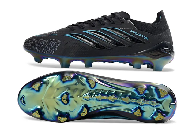 Adidas Predator Black Iridescent Firm-Ground Soccer Shoes 6