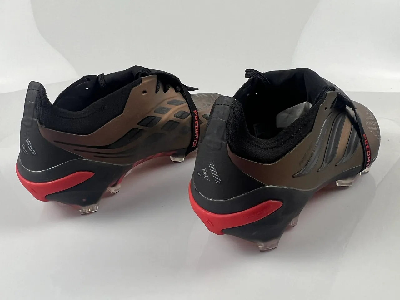 Adidas Predator Chavarría Metallic Bronze Black Red Firm-Ground Soccer Shoes 3