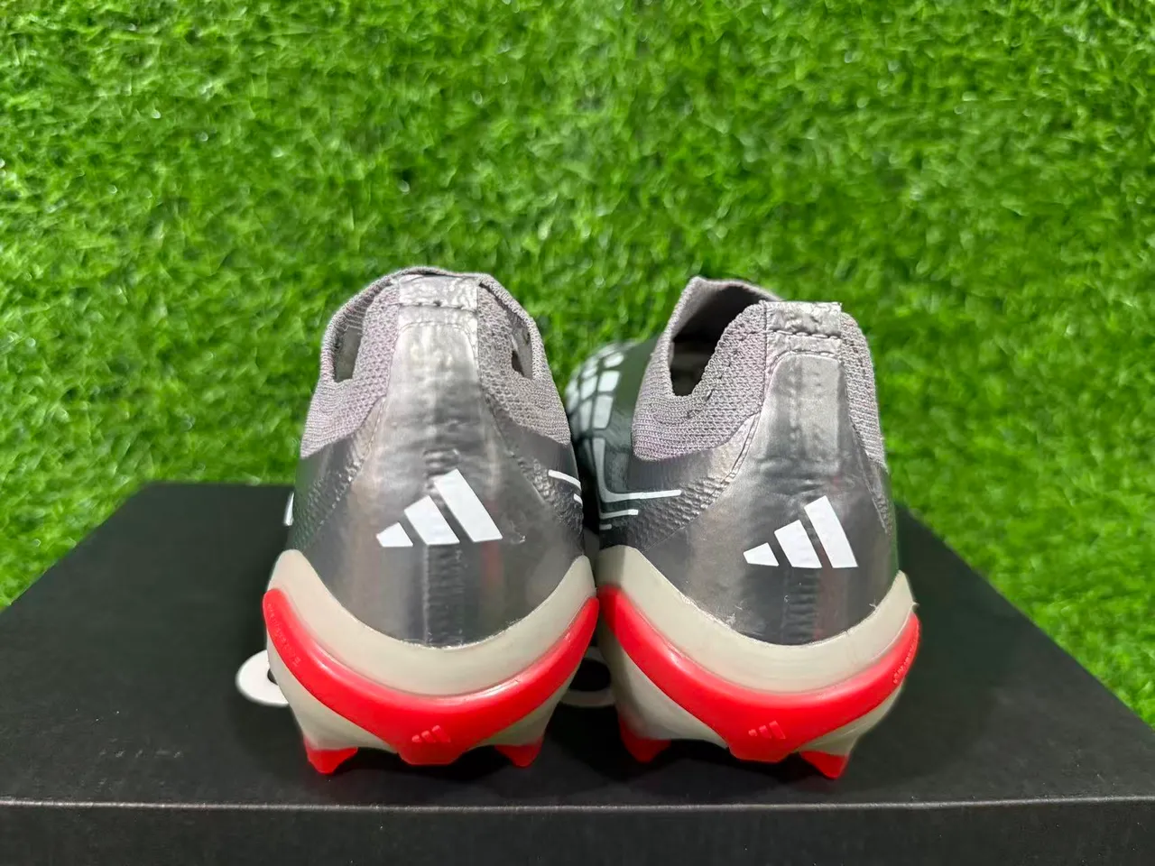 Adidas Predator Metallic Silver Orange Firm-Ground Soccer Shoes 5