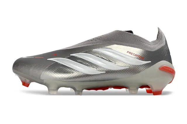 Adidas Predator Metallic Silver Orange Firm-Ground Soccer Shoes 17