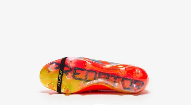 Adidas Predator Orange Black Low-Cut Sock-Fit Upper Asymmetrical Lace Cover Firm-Ground Soccer Shoes 4