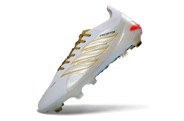 Adidas Predator Chaussures de football Firm-Ground Blanc Doré Holographique 3