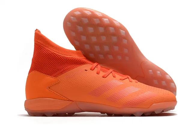 Adidas أحمر أسود عالي القطع كولار ملائم للجوارب نظام الرباط غير المتزامن عشب اصطناعي أحذية كرة قدم 5
