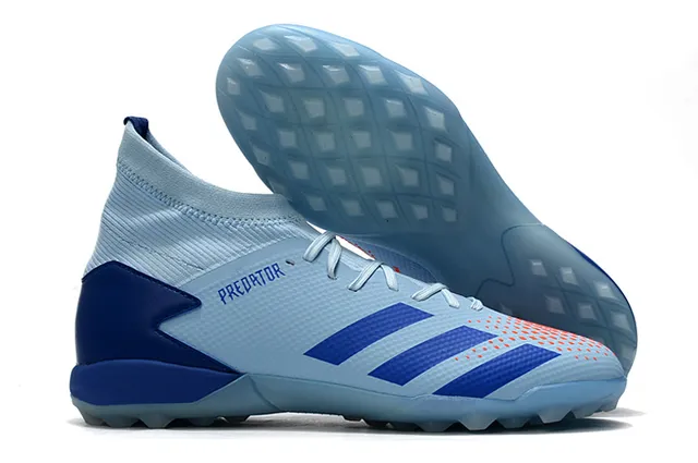 Adidas أحمر أسود عالي القطع كولار ملائم للجوارب نظام الرباط غير المتزامن عشب اصطناعي أحذية كرة قدم 6