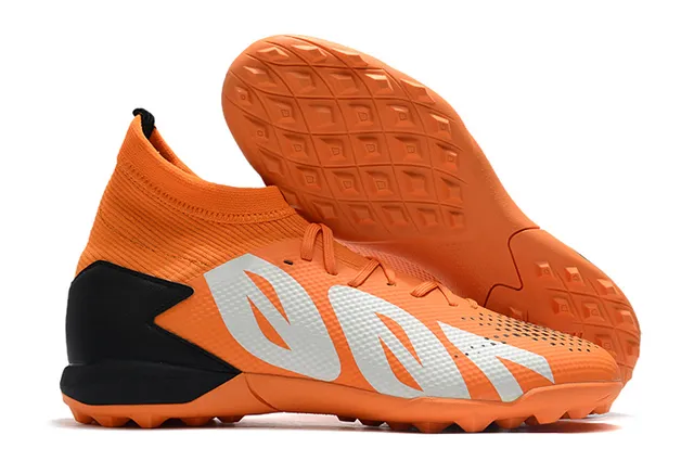 Adidas أحمر أسود عالي القطع كولار ملائم للجوارب نظام الرباط غير المتزامن عشب اصطناعي أحذية كرة قدم 11
