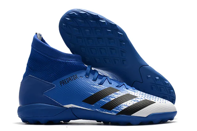 Adidas أحمر أسود عالي القطع كولار ملائم للجوارب نظام الرباط غير المتزامن عشب اصطناعي أحذية كرة قدم 12