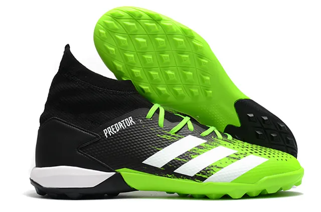 Adidas أحمر أسود عالي القطع كولار ملائم للجوارب نظام الرباط غير المتزامن عشب اصطناعي أحذية كرة قدم 19