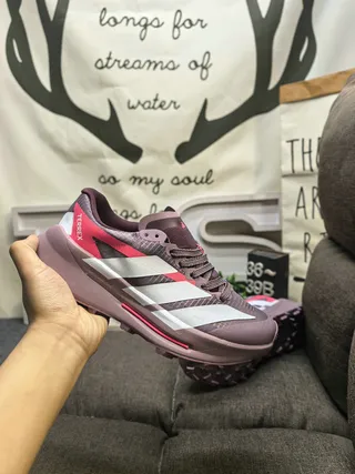 Adidas Red Black Silhouette Engineered Mesh Upper Running Shoes 5