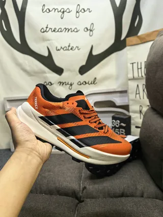 Adidas Red Black Silhouette Engineered Mesh Upper Running Shoes 15