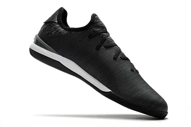 Adidas Vermelho Marinho Knit Upper Três Rayas Panel Lateral Sapatos de Futebol Indoor 18