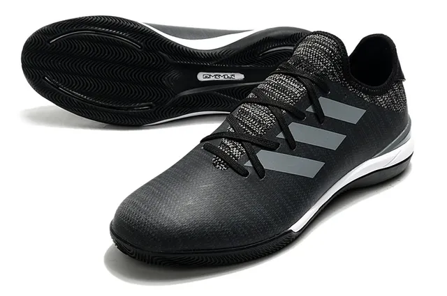 Adidas Vermelho Marinho Knit Upper Três Rayas Panel Lateral Sapatos de Futebol Indoor 21
