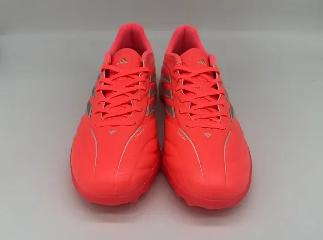 Adidas Red Silver Low-Cut Synthetic Upper Molded Conical Studs Turf Soccer Shoes 4