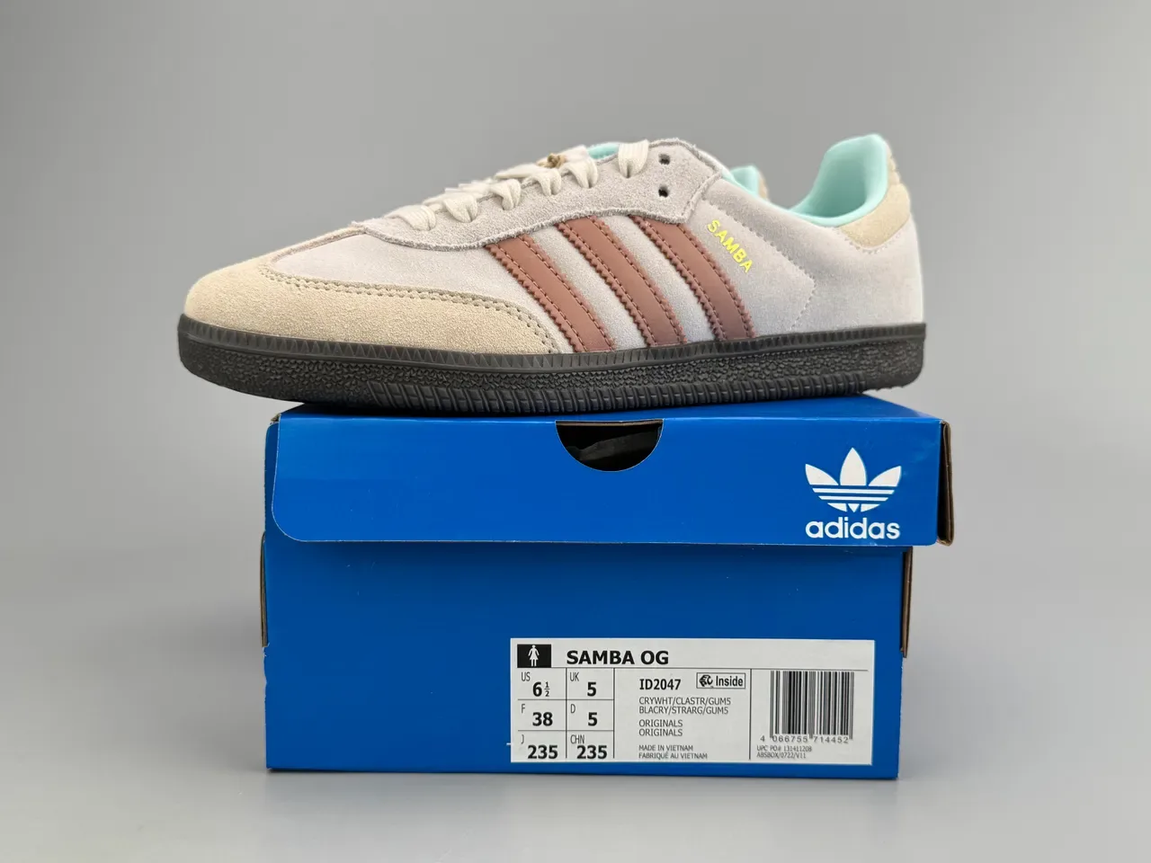 Adidas Samba Beige Marron Menthe Chaussures Lifestyle 4