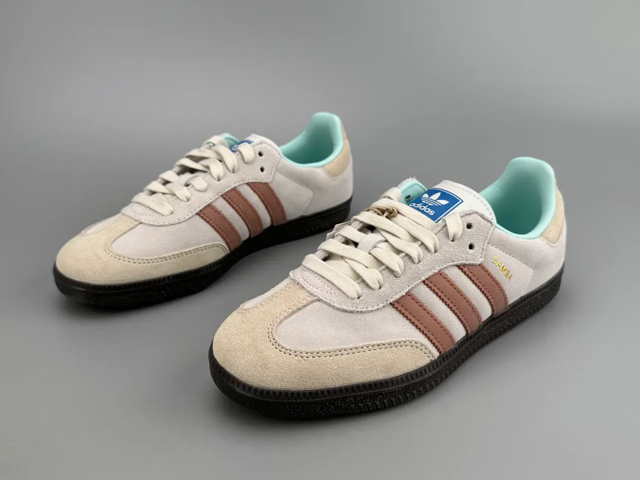 Adidas Samba Beige Marron Menthe Chaussures Lifestyle 5