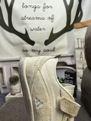 Adidas Samba Beige Velcro Strap Closure Minimalist Off-White Monochrome Lifestyle Sneakers 3